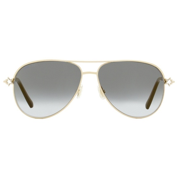 Jimmy Choo Aviator Sunglasses Sansa/S J5GFQ Gold/Black 58mm main image 12